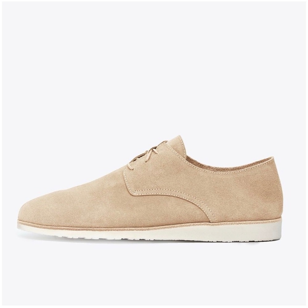 Nisolo Lightweight Flex Derby Stone Suede Oxford Shoes Men's Size 12